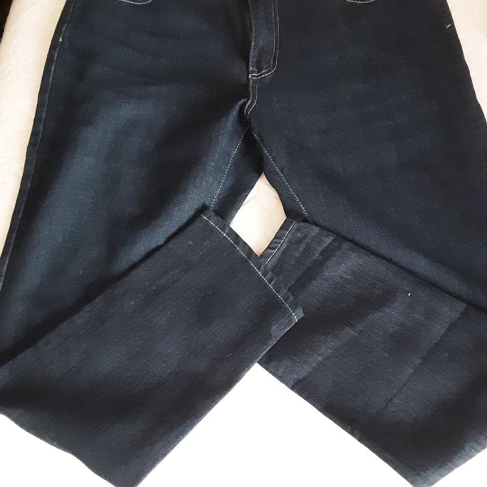 Women's Dark Blue Embellished Back-Pocket Jeans - Picture 2 of 9